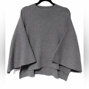 Zenana Outfitters Charcoal Poncho Sweater Size XL